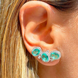 Ear Cuff Paraíba Verde – Brilho Tropical Sofisticado
