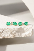 Brinco Ear Cuff Cristal Esmeralda
