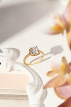 Anel Solitário zircônia quadrado