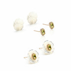 Brinco Flor Madrepérola 2 em 1 – Delicadeza Versátil Premium