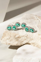 Ear Cuff Paraíba Verde – Brilho Tropical Sofisticado