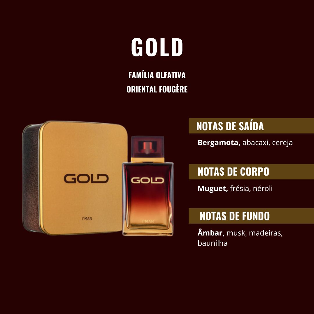 Deo Colônia I’MAN Gold Lata 100ml